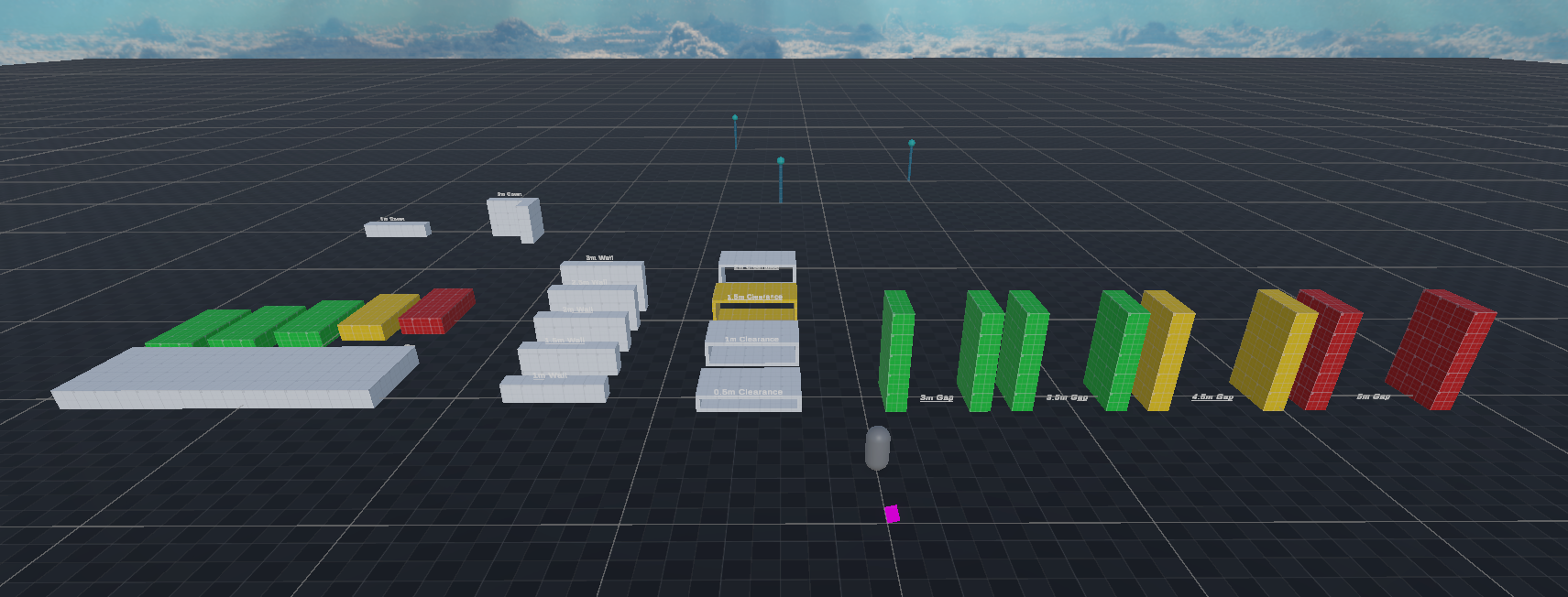 Screenshot of the Gym scene inside unity