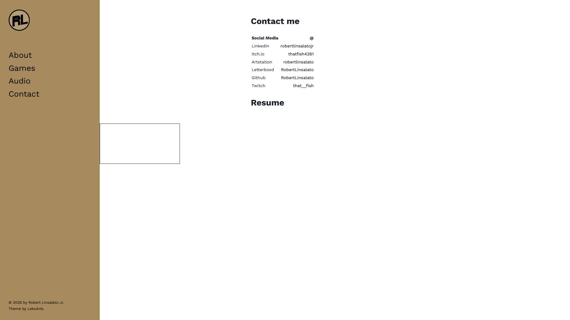 Contact page of the old website