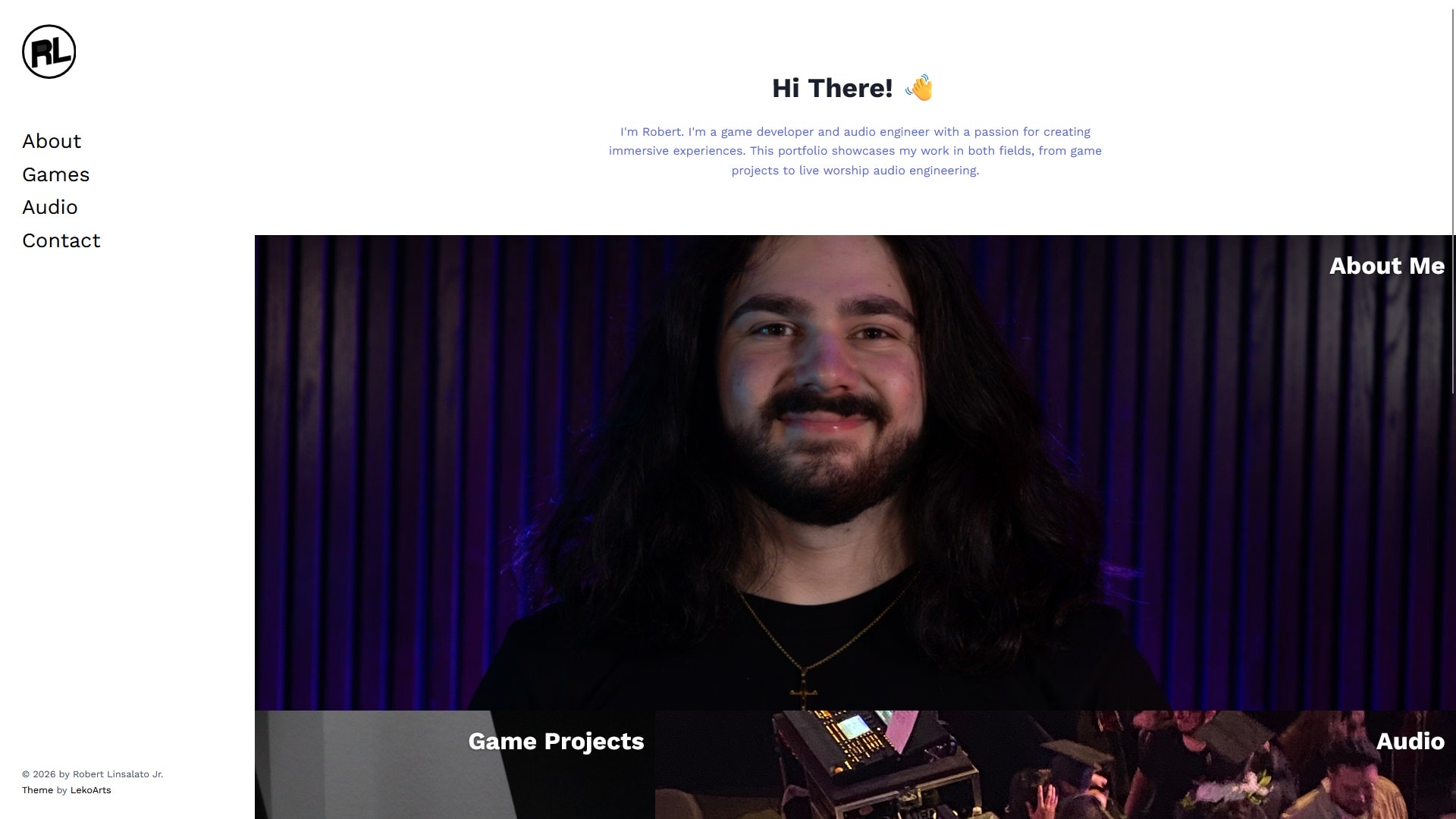 Home page of the old website